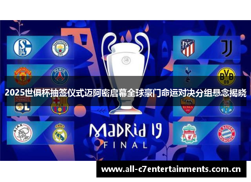 2025世俱杯抽签仪式迈阿密启幕全球豪门命运对决分组悬念揭晓 2025世俱杯抽签仪式迈阿密启幕全球豪门命运对决分组悬念揭晓